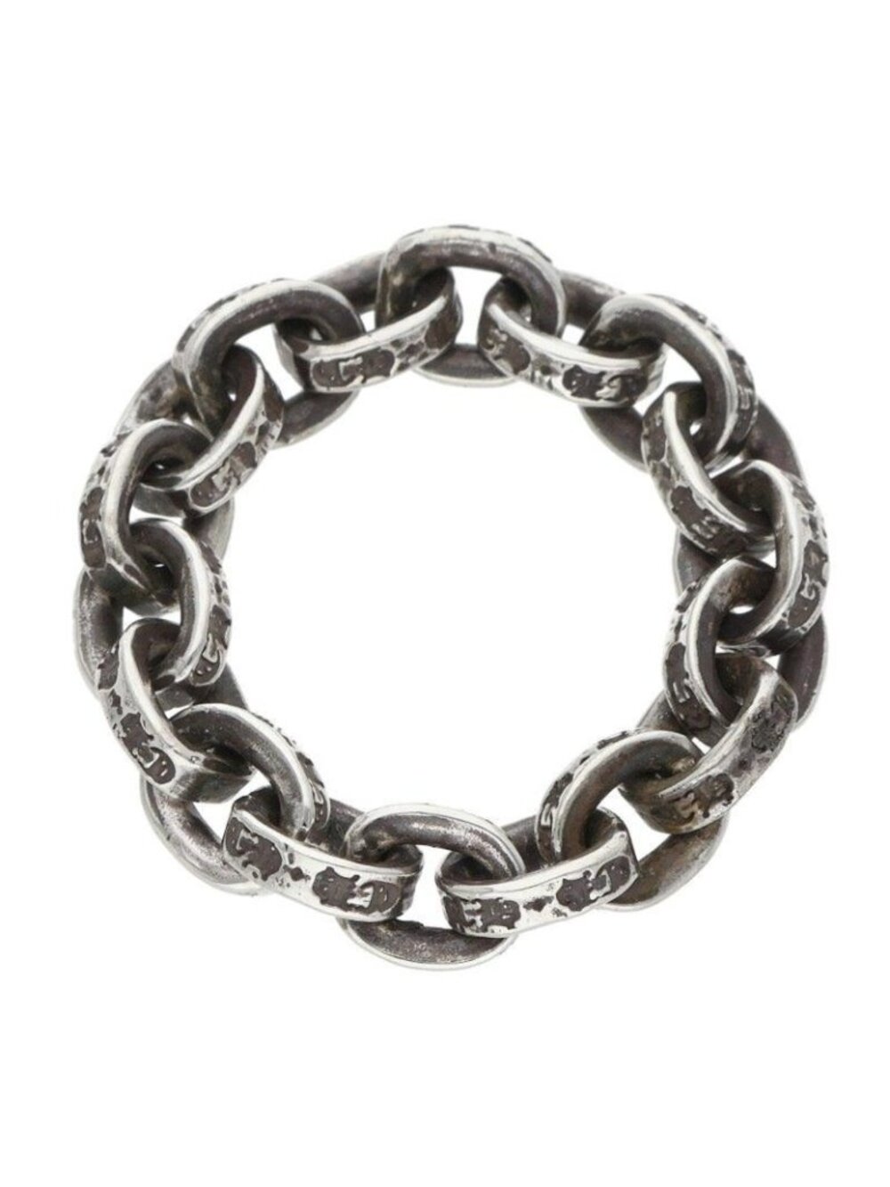 Chrome Hearts Paper Chain Ring Silver